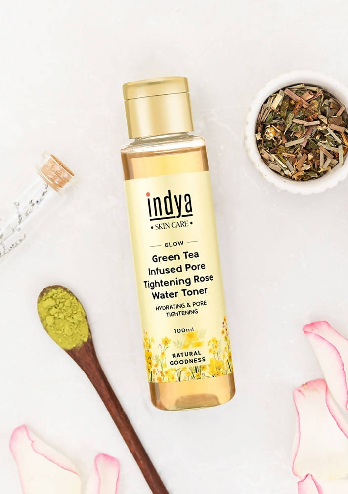 Indya Green Tea Infused Pore Tightening Rose Water Toner | Grocsy