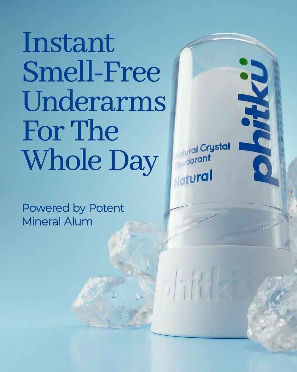 Phitku Crystal Roll On Deo Alum Deodorant | Grocsy