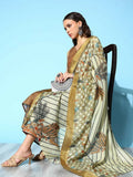 Ahalyaa Women's Brown Colour Cotton Blend Digital Printed Kurta Palazzo Set With Dupatta | Grocsy