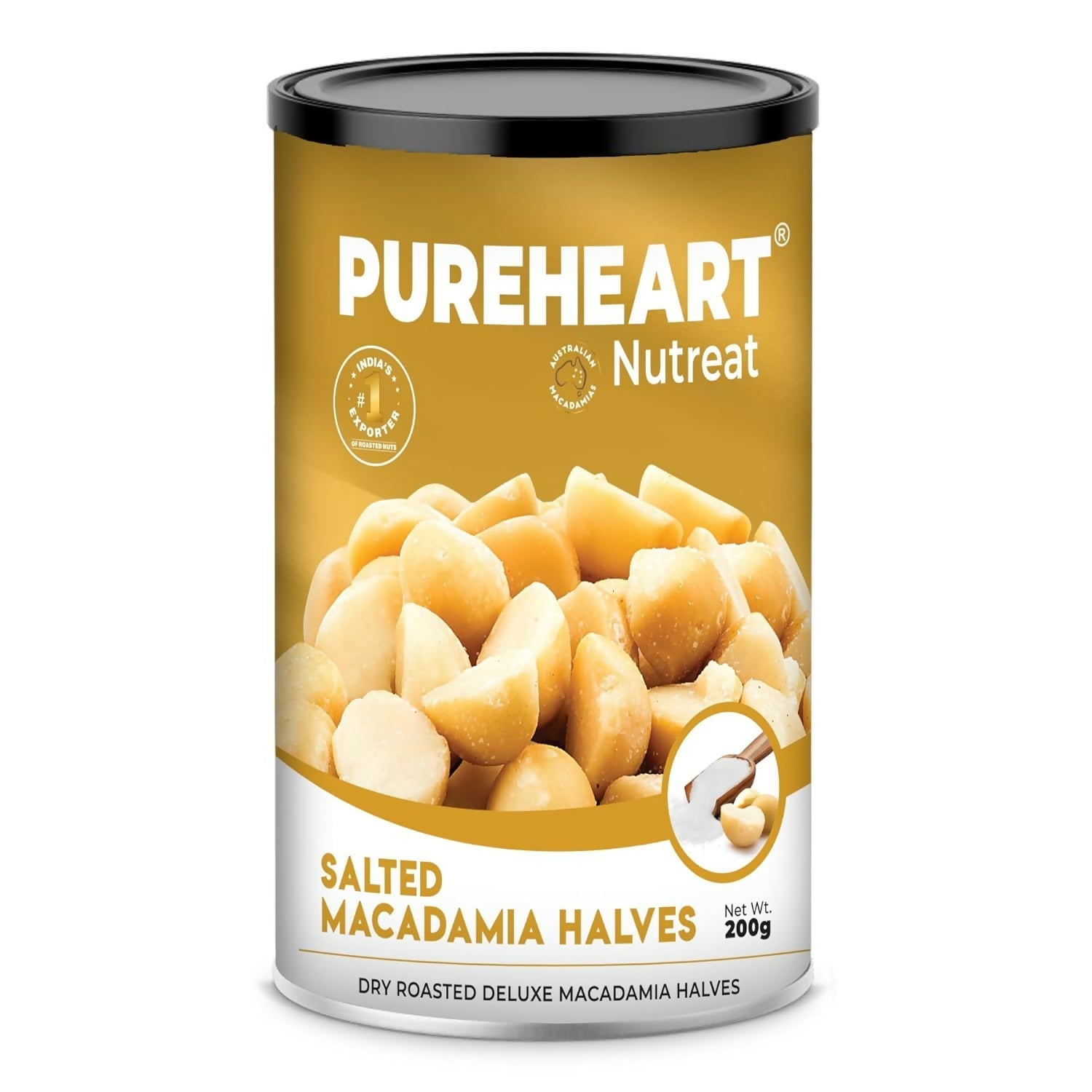 Pureheart Salted Macadamia Halves | Grocsy