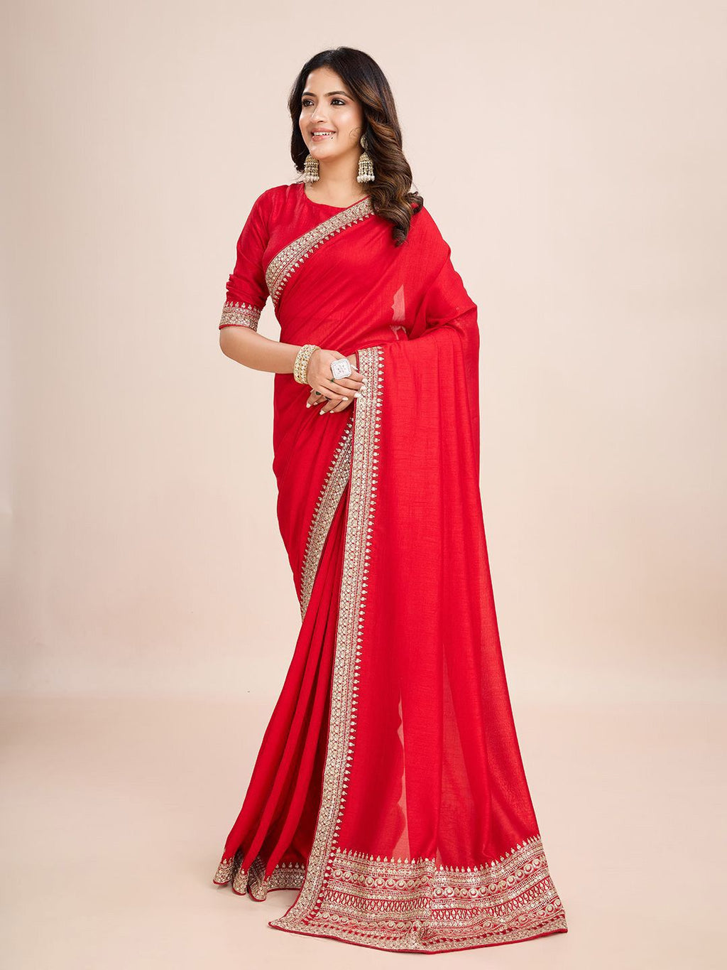 kasee Embroidered Pure Silk Ready to Wear Saree | Grocsy