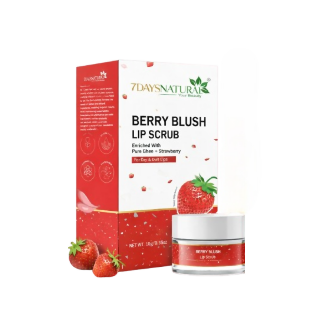 7days Natural Lip Scrub For Dark Tanned Lip Shine, Glossy, Soft With Moisturize Scrub | Grocsy