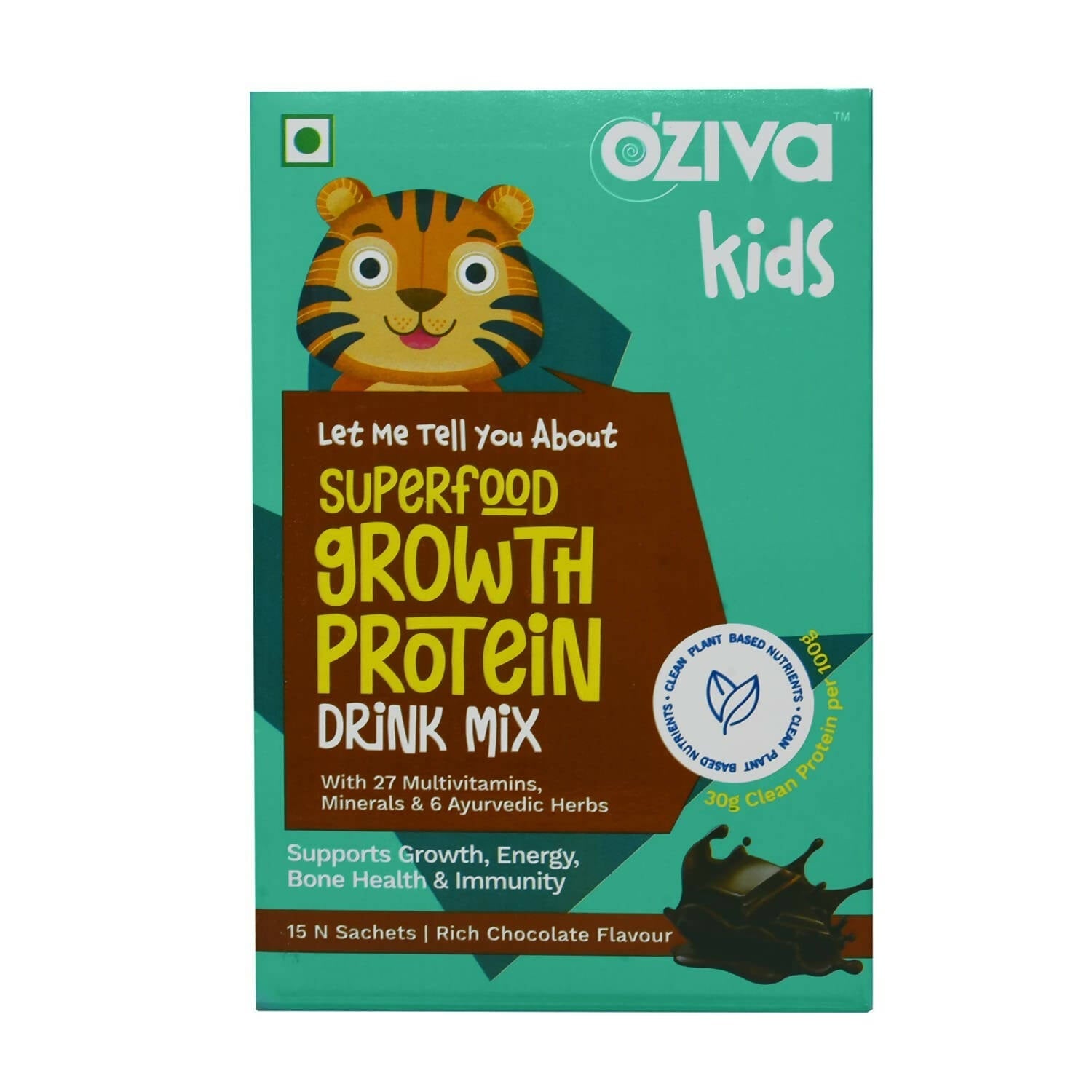 OZiva Kids Superfood Growth Protein Drink Mix | Grocsy