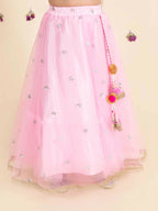 Joban Fashion Girl's Baby Pink Color Lehenga Choli | Grocsy