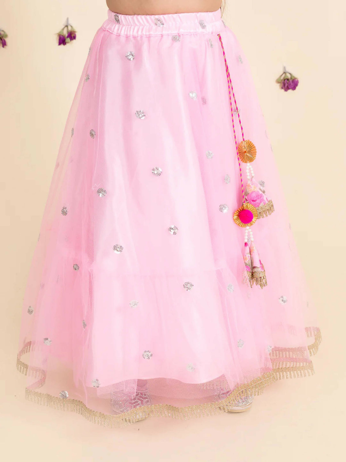 Joban Fashion Girl's Baby Pink Color Lehenga Choli | Grocsy
