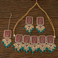 Joban Fashion Women Golden White Ruby Necklace Set | Grocsy