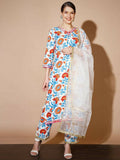 Myshka Women Multi Solid Kurta & Trousers With Dupatta | Grocsy