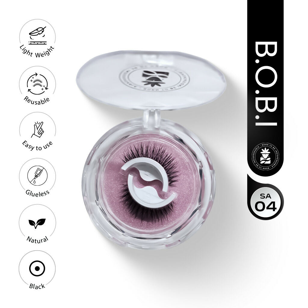 BOBI Self Adhesive Eyelashes SA04 Open Eye – Tapered Center Lift | Grocsy