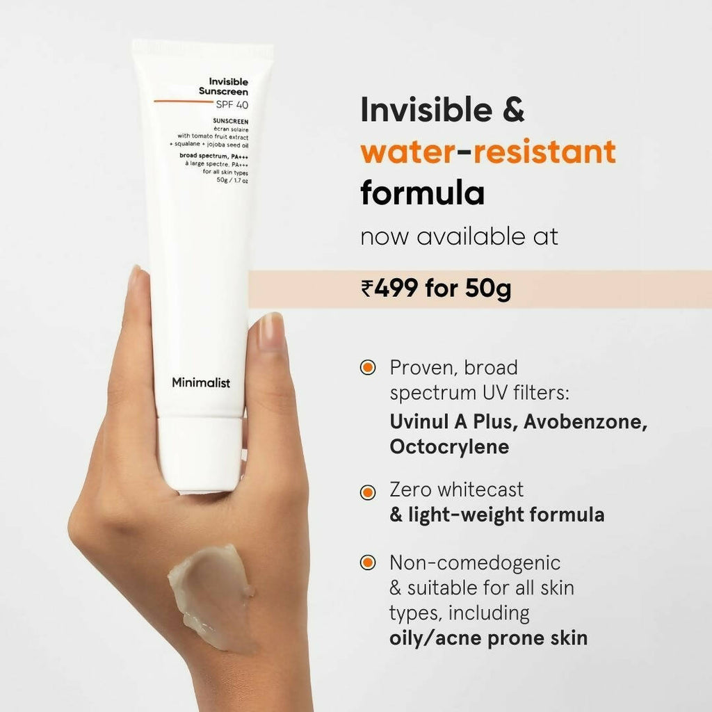 Minimalist Invisible Sunscreen SPF 40+ PA +++ | Grocsy