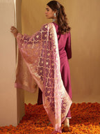 Indo Era Ethnic Motifs Yoke Design Straight Gotta Patti Liva Kurta with Trousers & Dupatta | Grocsy