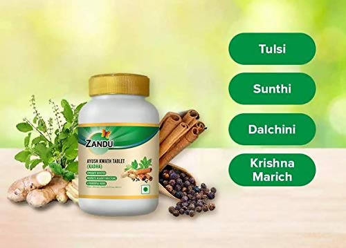 Zandu Ayush Kwath Tablets Immunity Booster Kadha | Grocsy