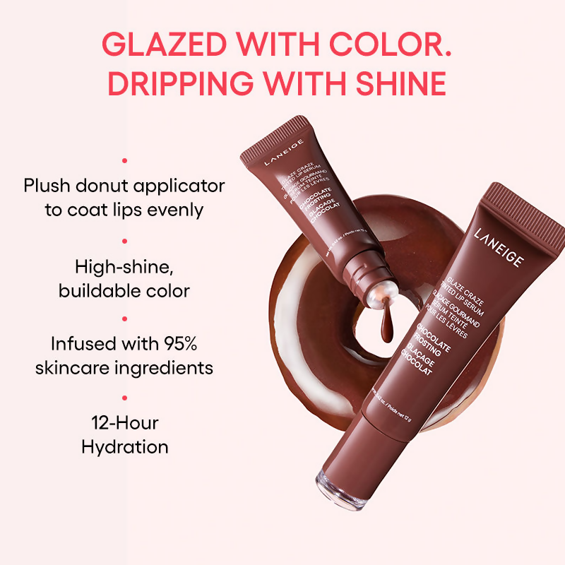 Laneige Glaze Craze Tinted Lip Serum - Chocolate Frosting | Grocsy