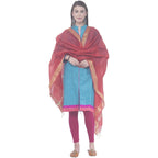 A R Silk Red Color Chaura Patta Chanderi Cotton Dupattas and Chunnis | Grocsy