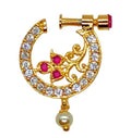 AD Ruby Designer Floral Nose Ring | Grocsy