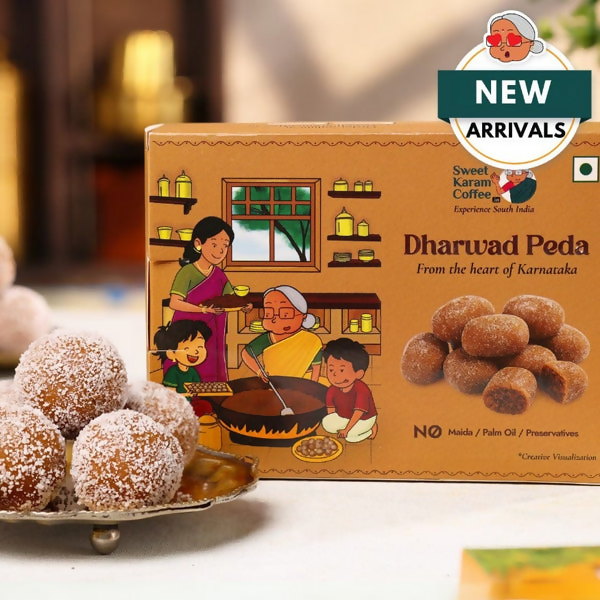 Sweet Karam Coffee Dharwad Peda (Traditional Milk Sweet) | Grocsy