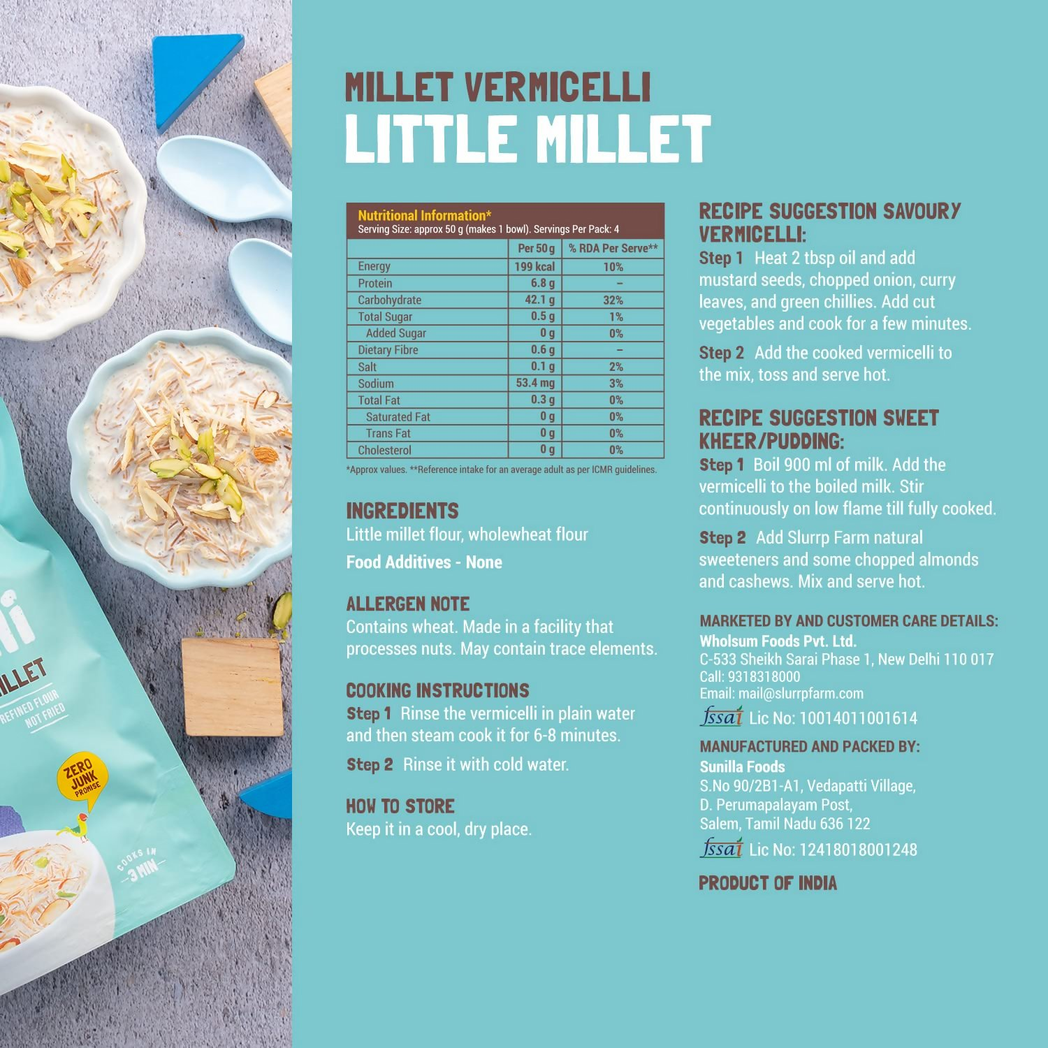 Slurrp Farm Little Millet Vermicelli | Grocsy
