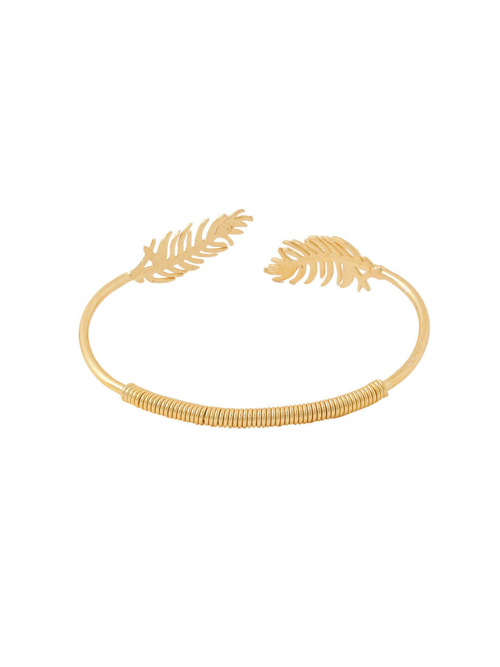 NVR Women Gold-Polished Adjustable Kada Bracelet | Grocsy