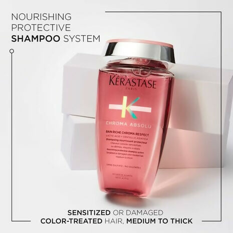 Kerastase Chroma Absolu Bain Riche Chroma Respect Shampoo for Thick Hair | Grocsy