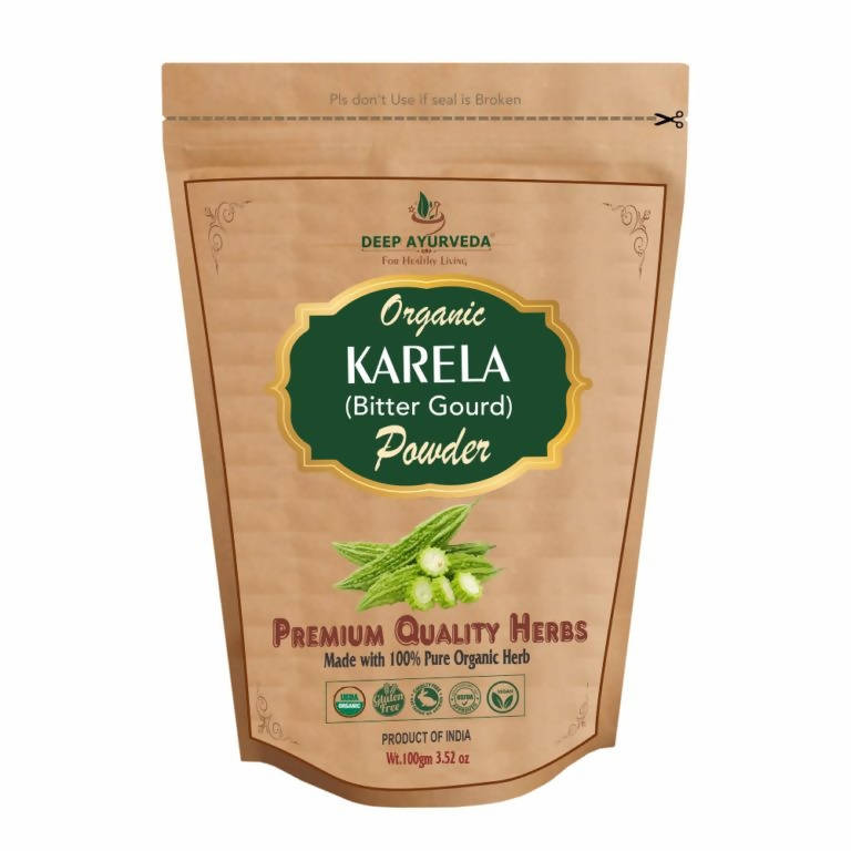 Deep Ayurveda Organic Karela Powder (Bitter Gourd) | Grocsy