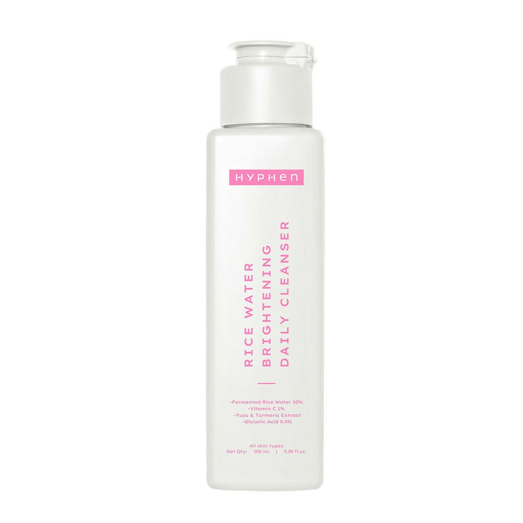 Hyphen By Kriti Sanon Rice Water Face Brightening Daily Cleanser, Reduce Pigmentation & Dark Spots, Brightens & Even Tones Skin, Moisturizes Skin | Grocsy