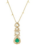 Natural Stones Antique finish Earrings and Necklace set - Ruby Raang | Grocsy