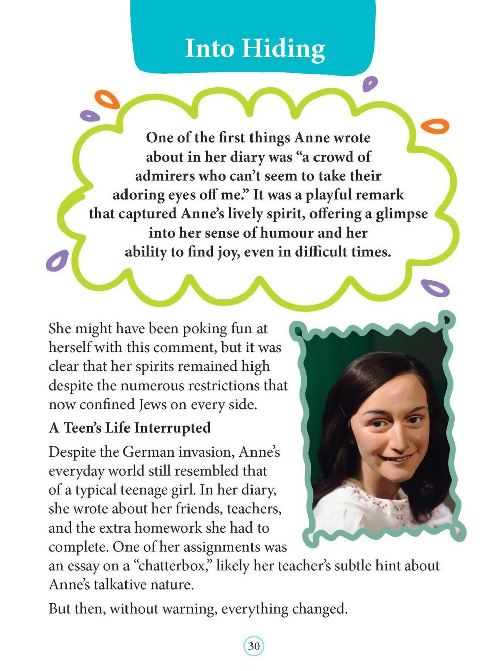 Dreamland Publications Anne Frank Icons of Inspiration Illustrated Biography For Kids | Grocsy