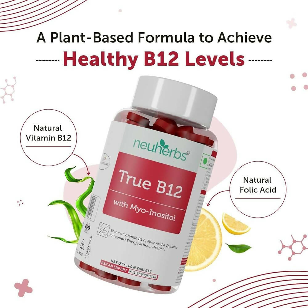 Neuherbs Plant-Based True B12 Tablets | Grocsy