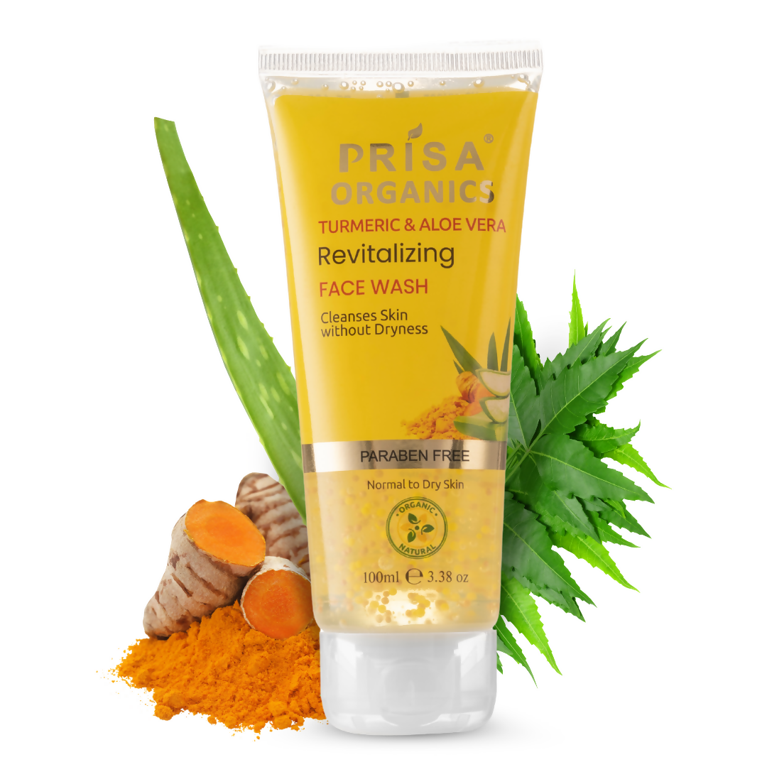 Prisa Organics Turmeric & Aloevera Revitalizing Face Wash | Grocsy