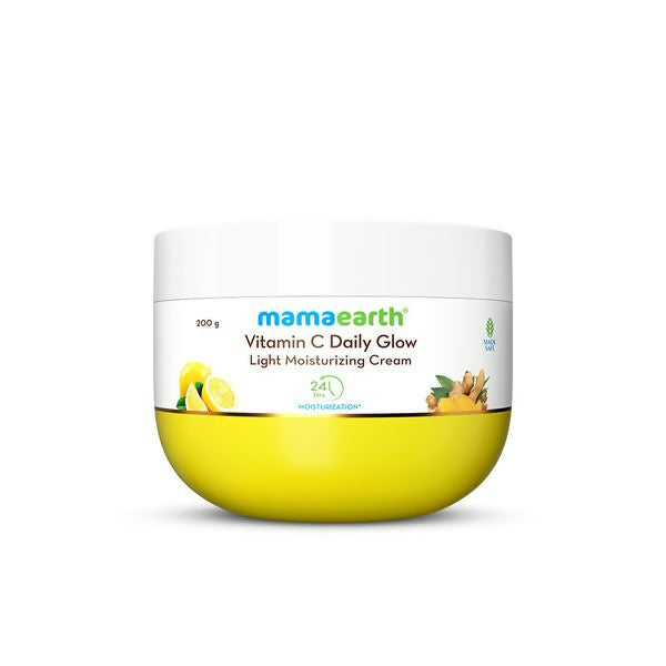 Mamaearth Vitamin C Daily Glow Light Moisturizing Cream with Turmeric & Vitamin C For Skin Brightening | Grocsy