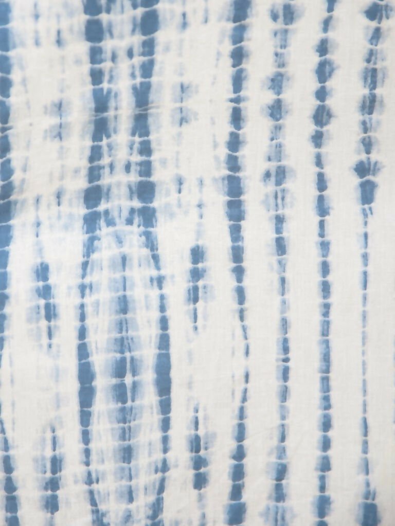Aramya Straight Soft Cotton Tie-Dye Print Women's Kurta - Blue | Grocsy