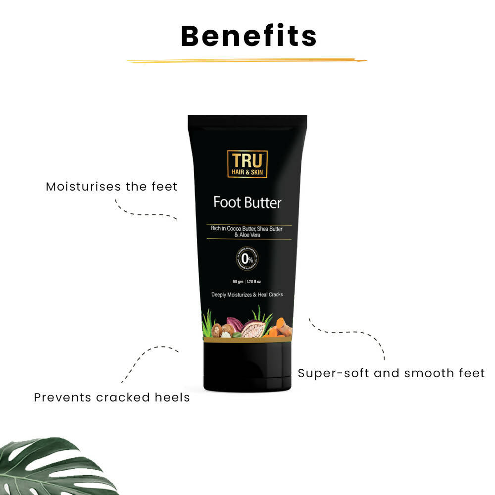 Tru Hair & Skin Foot Butter For Cracked Heels | Grocsy