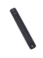 NVR Men's Black Leather Bracelet | Grocsy