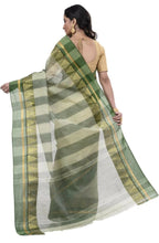 Exclusive Collection Off White 100% Pure Cotton Tant Saree | Grocsy