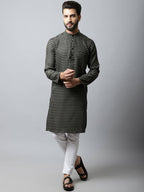 Even Apparels Brown Color Pure Cotton Men's Kurta With Band Collar (CHK1185) | Grocsy