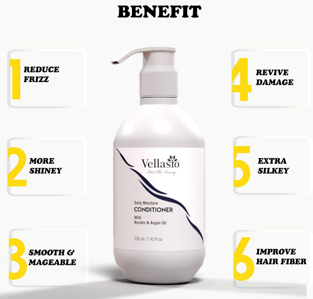 Vellasio Premium Daily Moisture Hair Conditioner | Grocsy