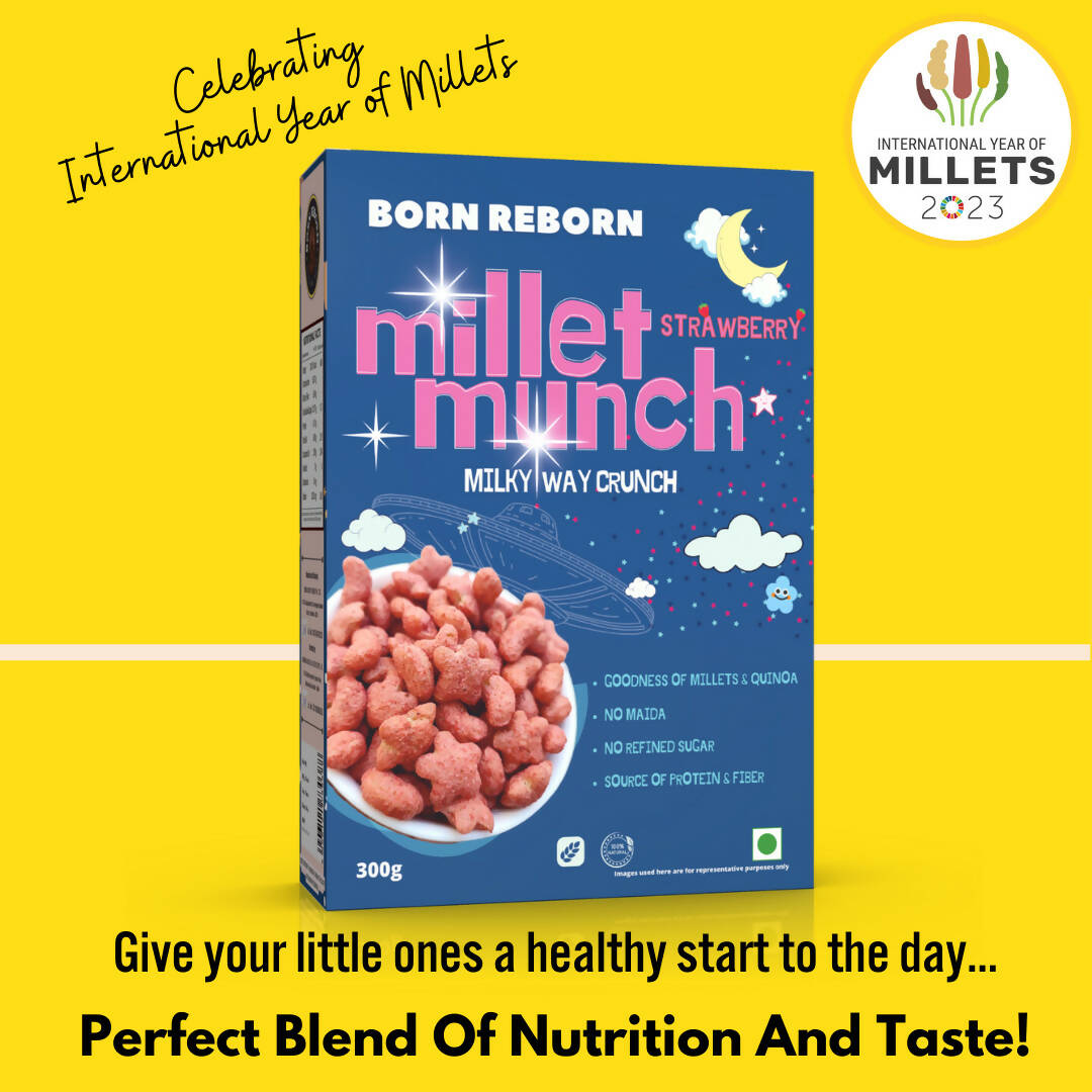 Born Reborn Strawberry Millet Munch - Milky Way Crunch | Grocsy