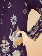 Vastranavya Exclusive Wedding Wear Viscose Rayon Thread Embroidered Work Kurta | Grocsy