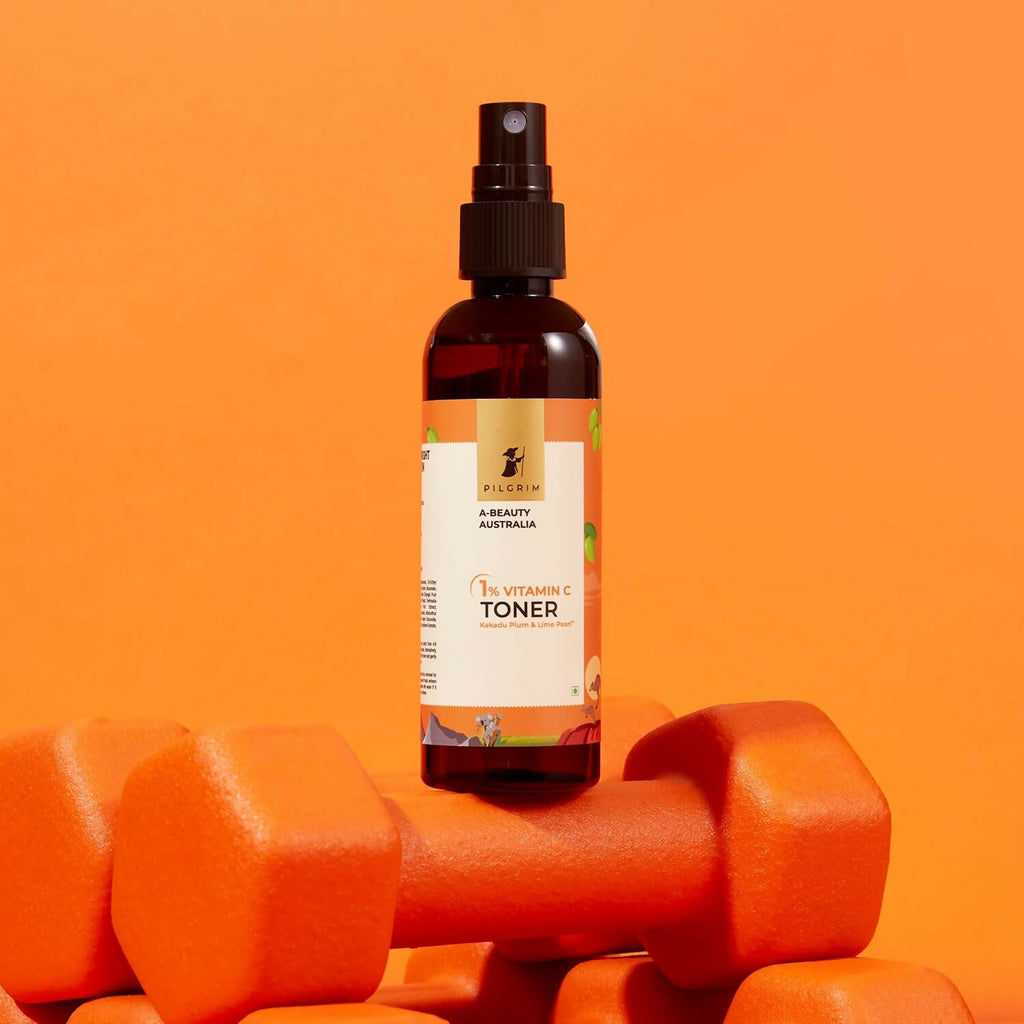 Pilgrim Australian 1% Vitamin C Toner with Kakadu Plum & Lime Pearl For Glowing Skin, Open Pores Tightening & Refining | Grocsy