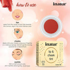 Inatur Lip and Cheek Tint Sunny Red | Grocsy