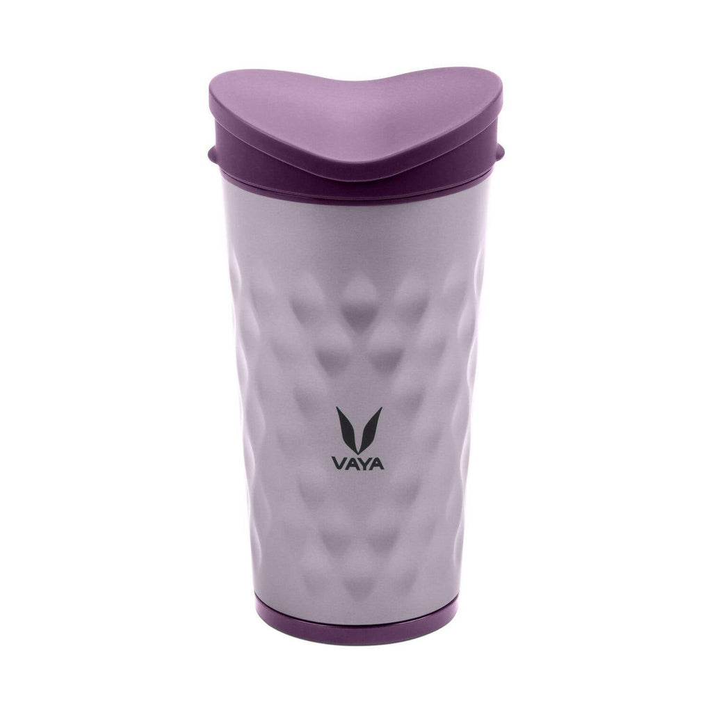 Vaya Drynk Stainless Steel Tumbler with Spill-Proof PediaSafe Lid - 350ml (Purple) | Grocsy