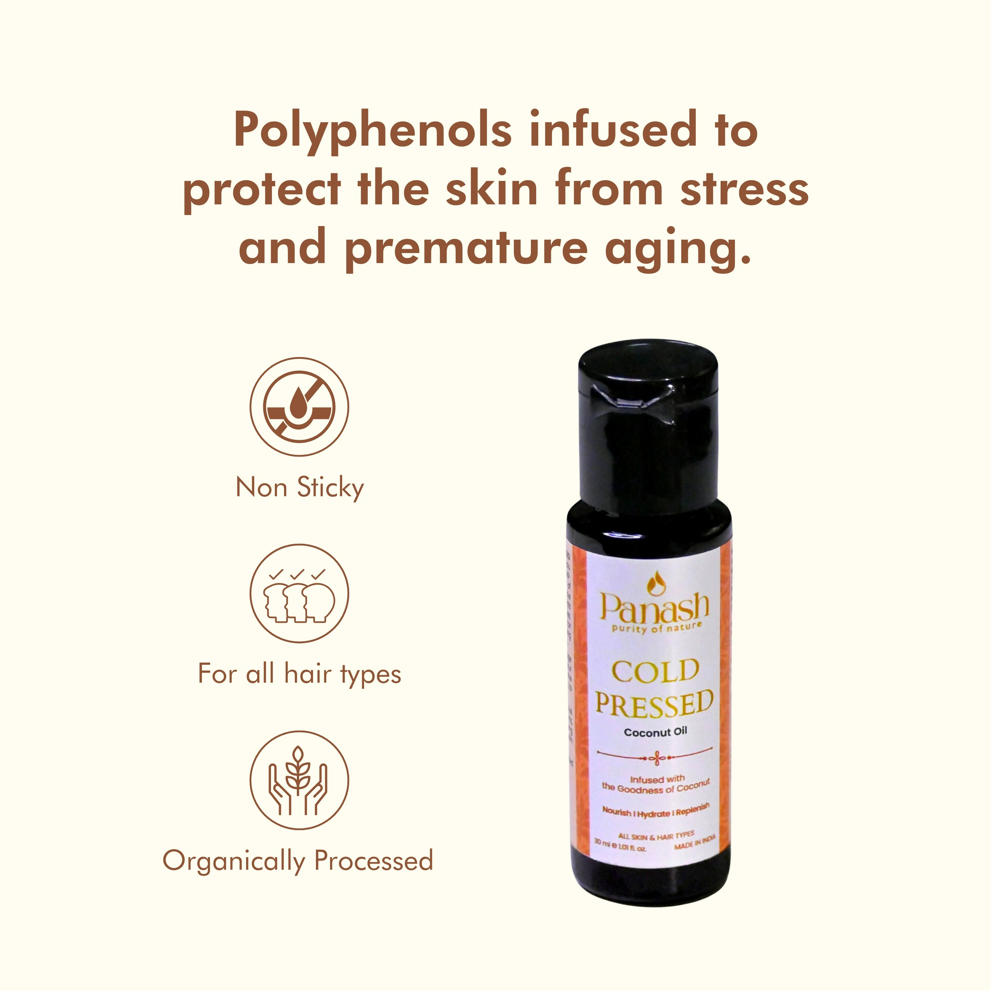 Panash Cold Pressed Coconut Oil | Grocsy