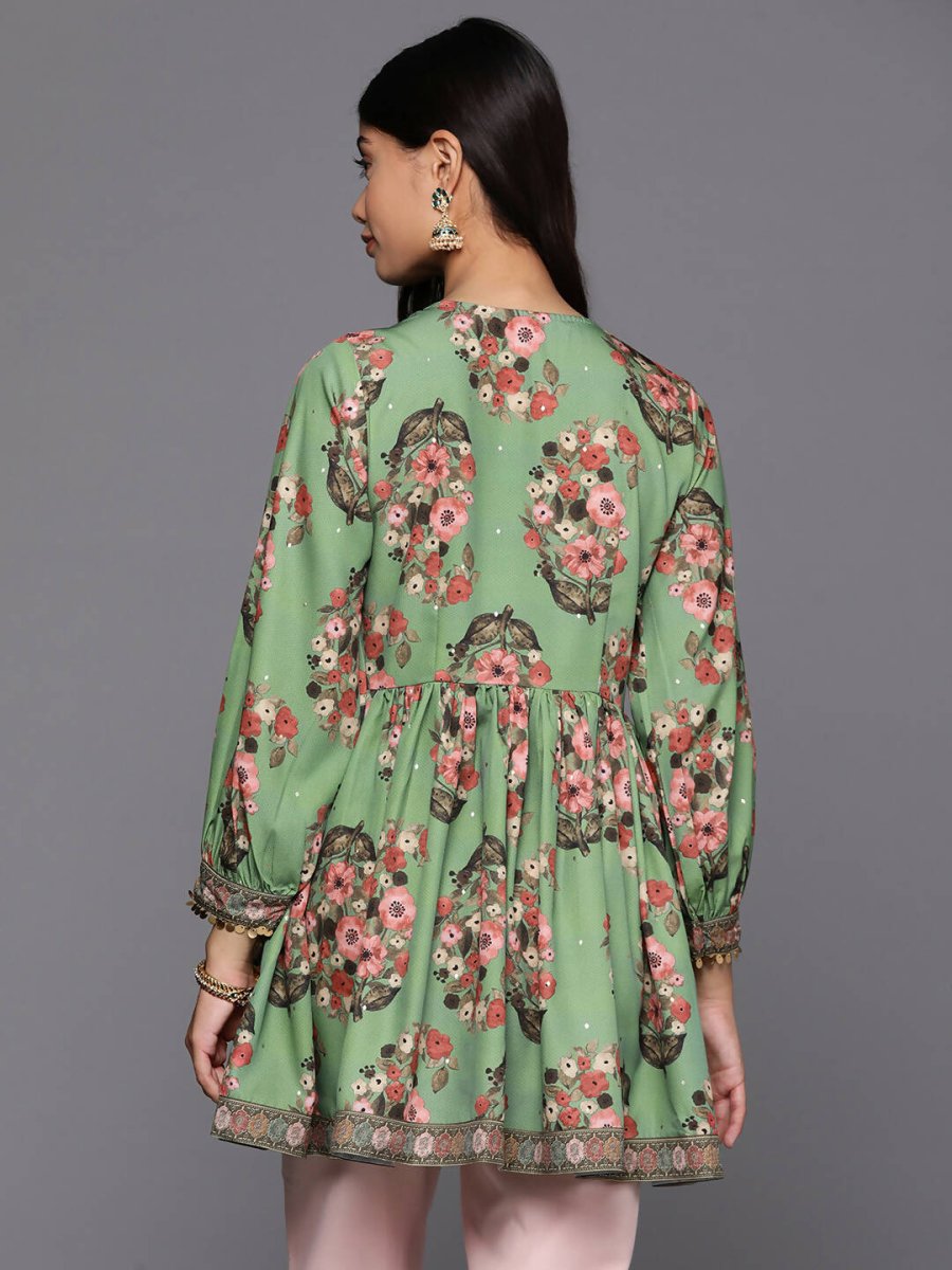 Ahalyaa Women's Traditional wear Tunic - Green | Grocsy