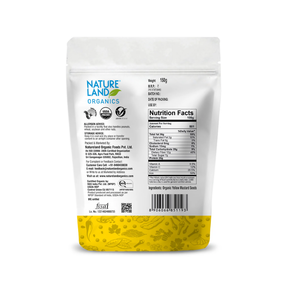 Nature Land Organics Mustard Yellow | Grocsy