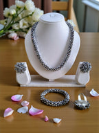 Inhanns Rangshine 4-In-1 Crystal Glam Set - Handmade - Silver | Grocsy