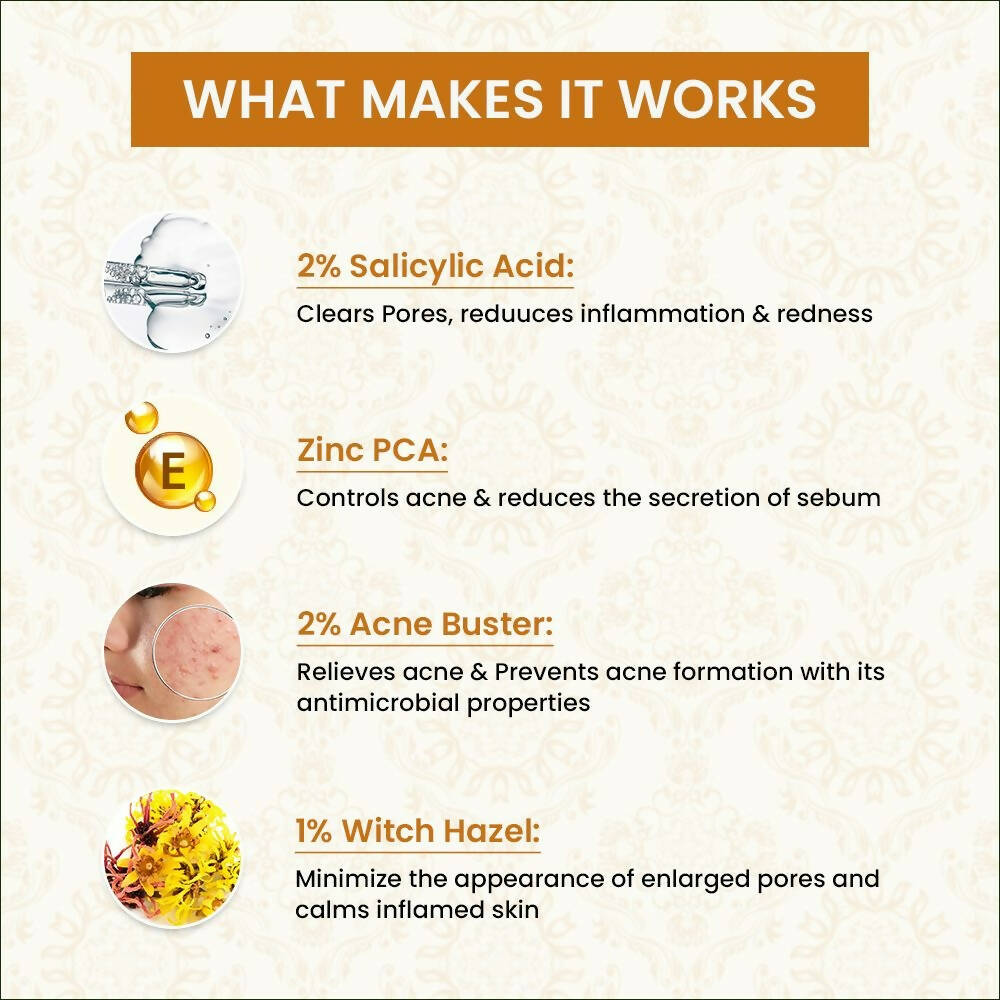 myUpchar Ayurveda 2% Salicylic Acid + Zinc PCA Anti Acne Face Serum | Grocsy