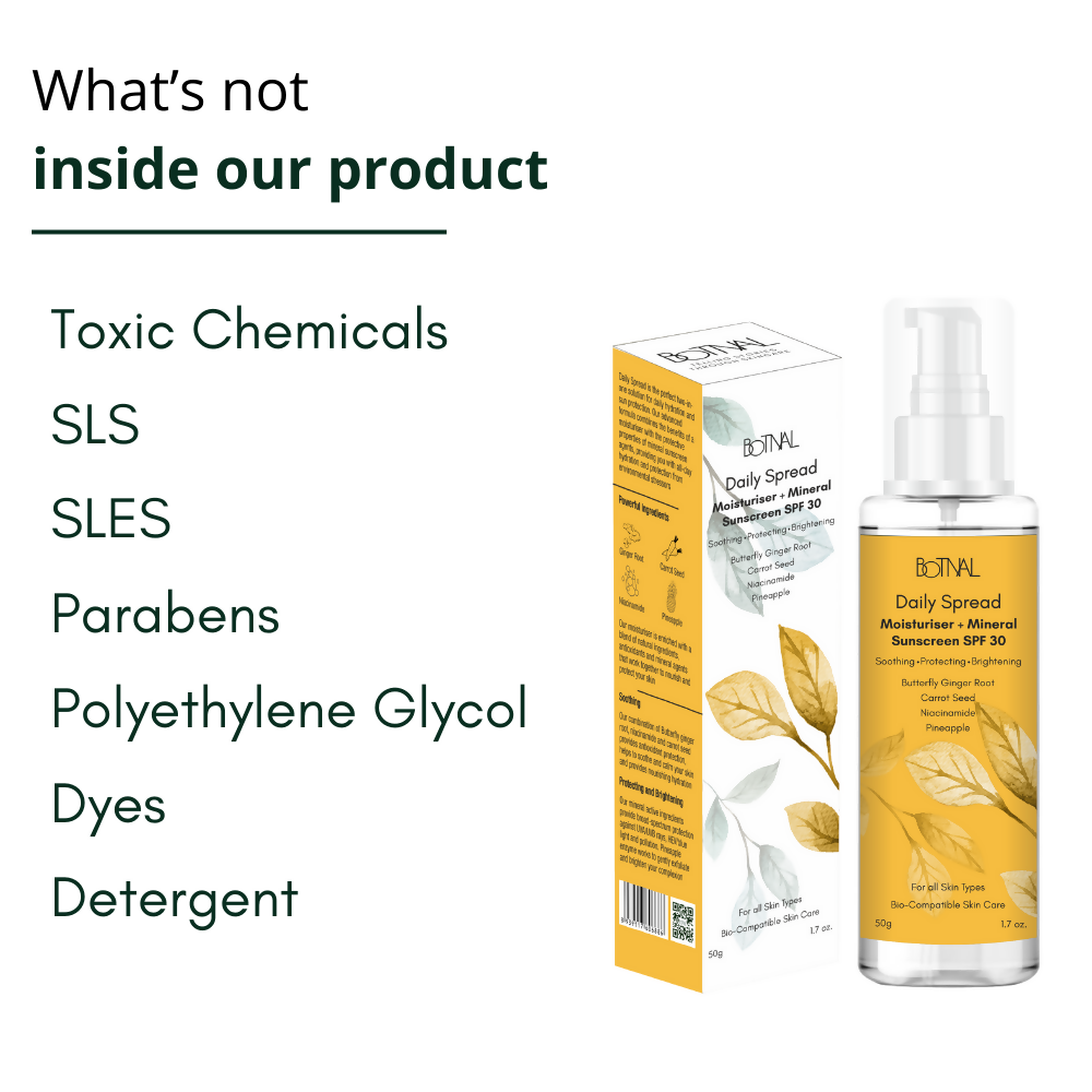Botnal Daily Spread Moisturiser + Mineral Sunscreen SPF 30 | Grocsy