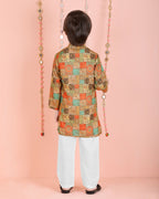 Joban Fashion Kids Island Cotton Full Sleeves Printed Kurta and Pyjama- Multi | Grocsy