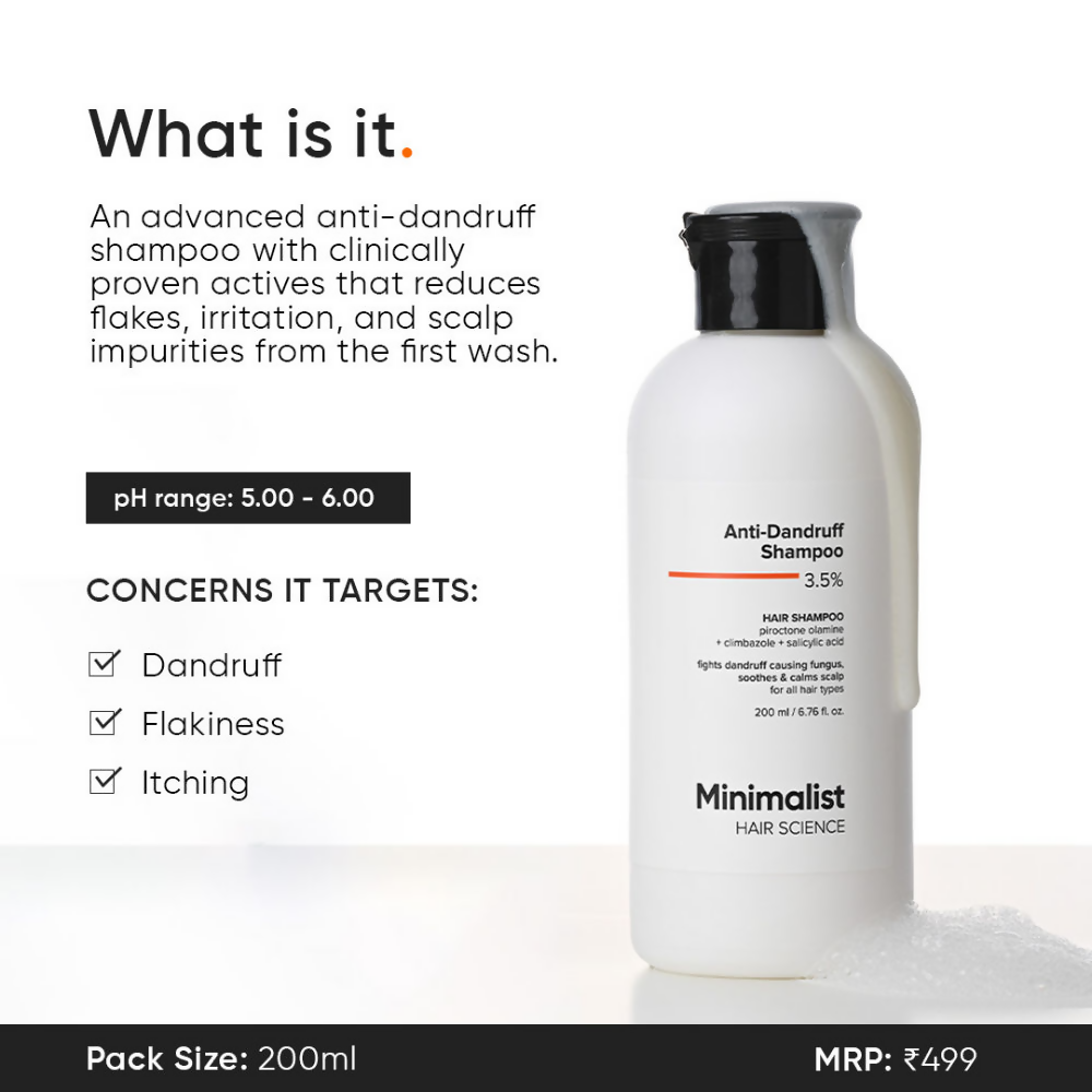 Minimalist Anti-Dandruff Shampoo 3.5% Salicylic Acid | Grocsy