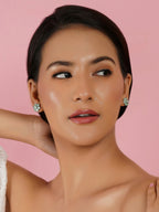 stone stud (mint green ) - Ruby Raang | Grocsy