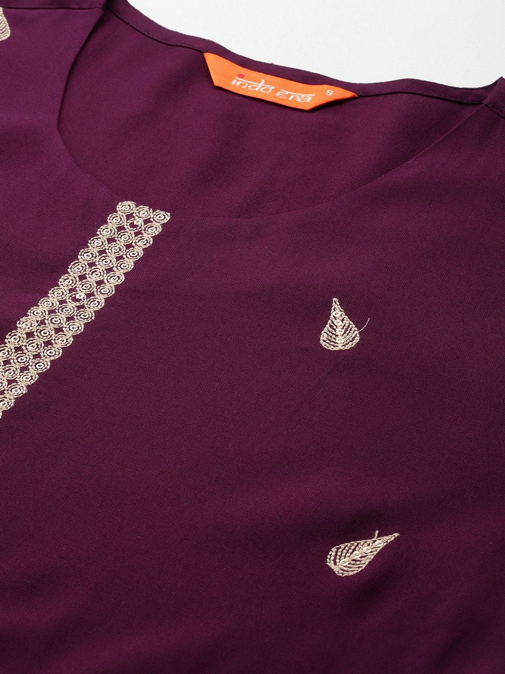 Indo Era Ethnic Motifs Embroidered Sequinned Kurta with Trousers | Grocsy